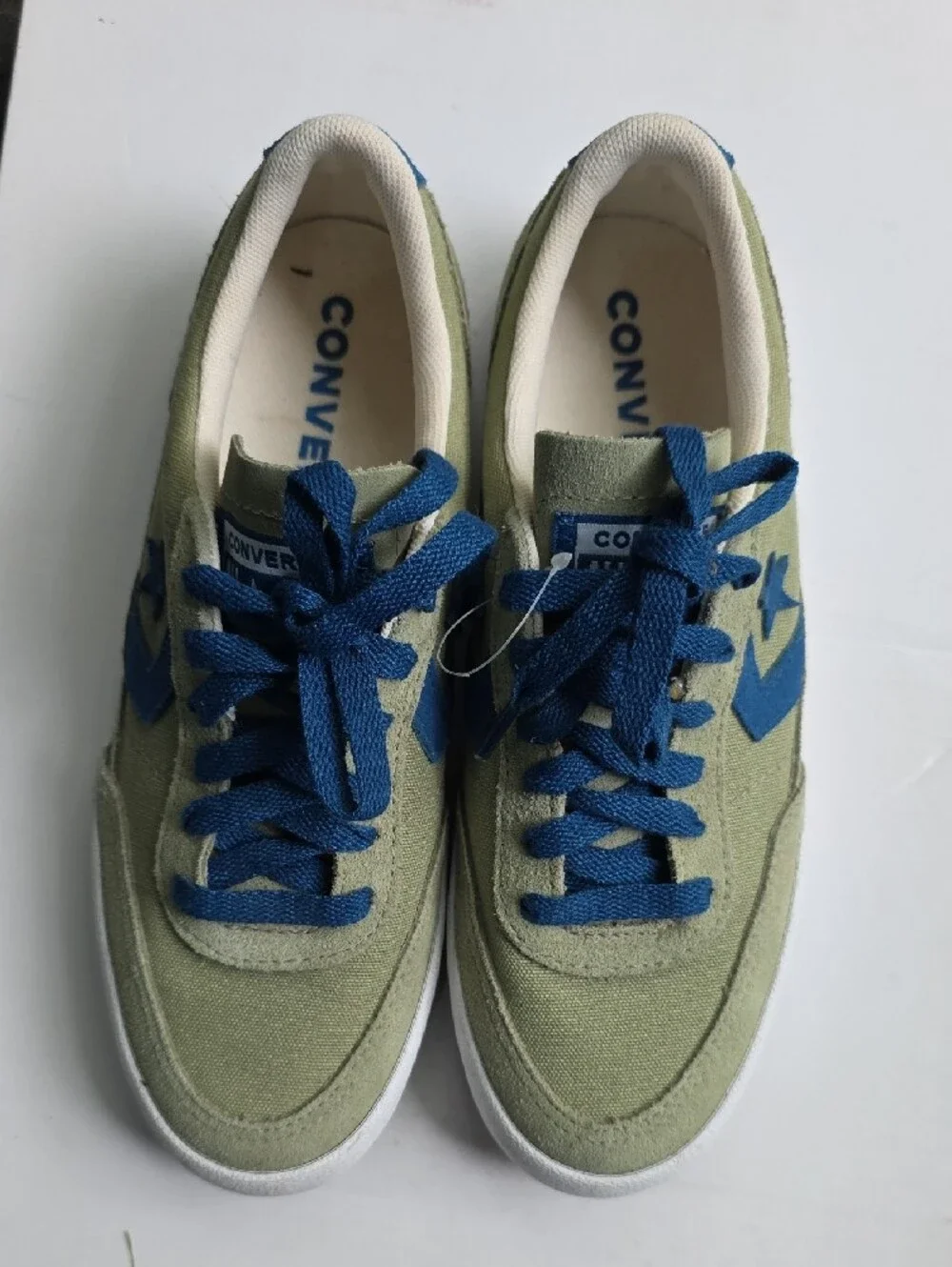 Converse Kids Olive and Blue Low-Top Sneakers